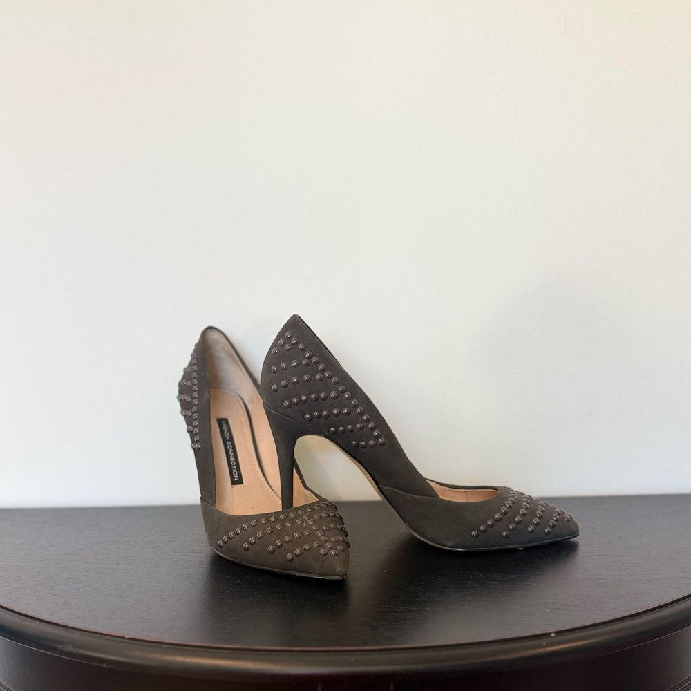 French Connection Black Studded Heels